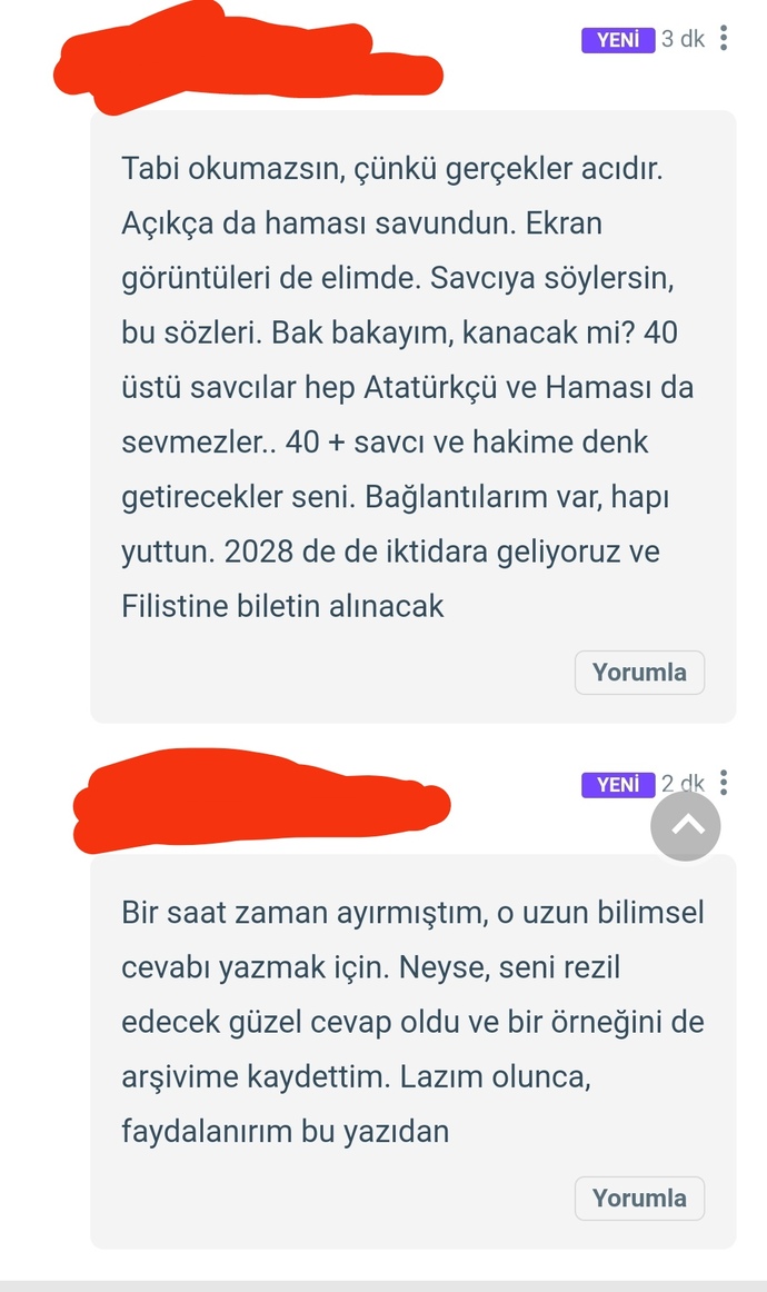 Bu nasıl bir üslup böyle? Beni tehdit eden bu kişiye karşı ne yapmalıyım? Yardım edin?