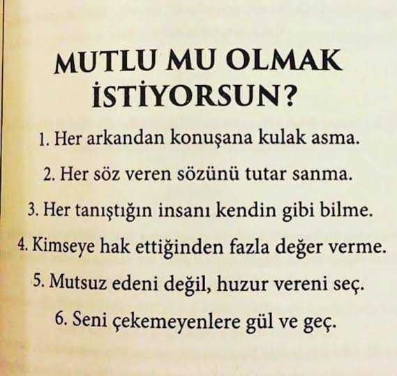 Mutlu mu olmak istiyorsun?