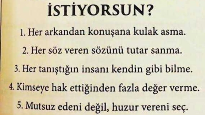 Mutlu mu olmak istiyorsun?