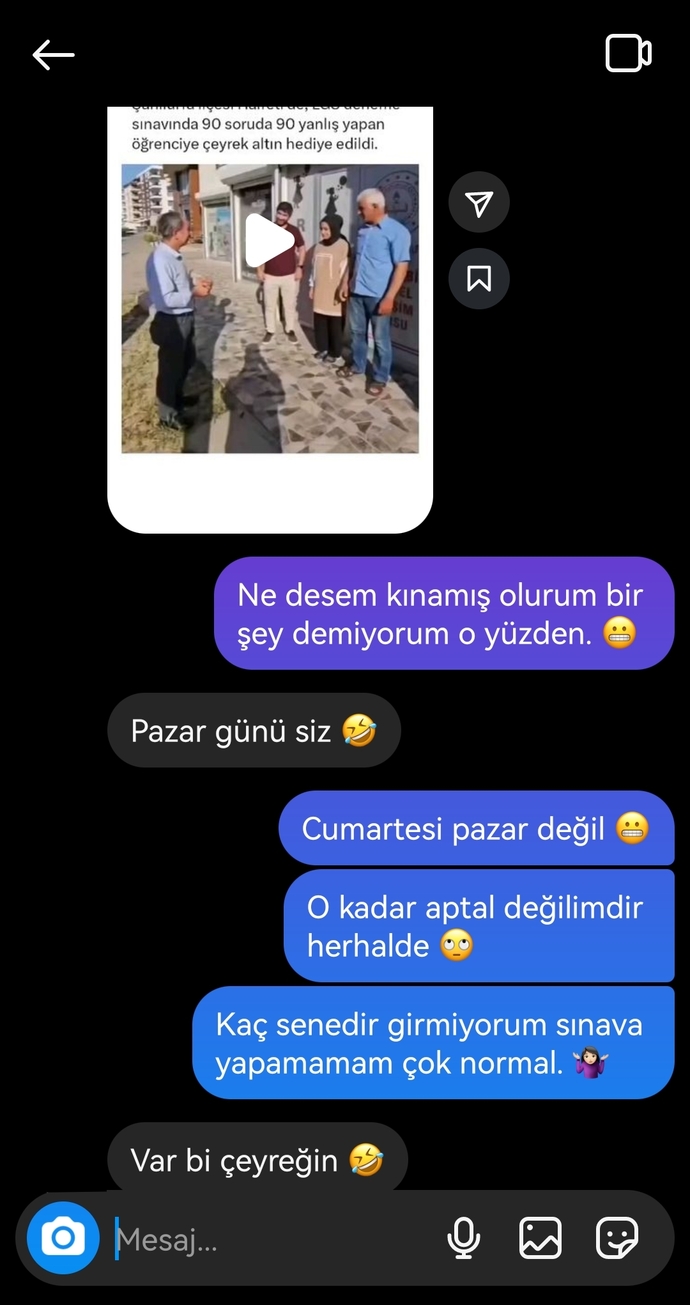 Sizi ciddiye alan biri/leri var mı?