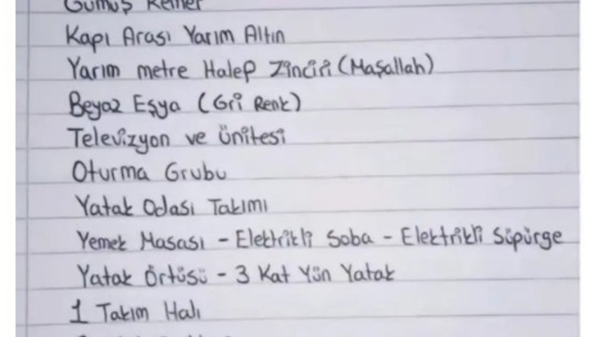 Bir gelin daha ne istemelidir?