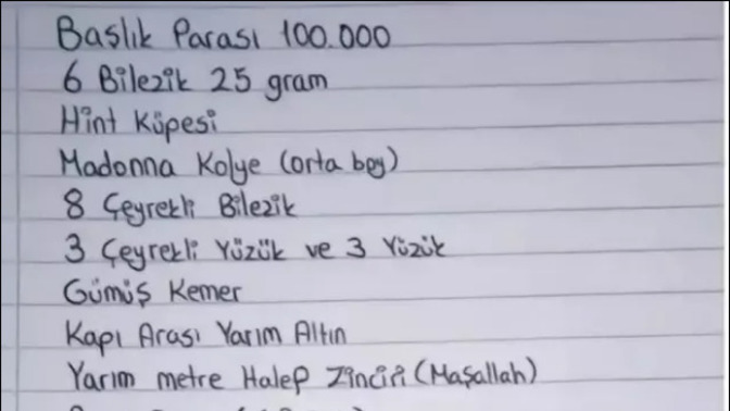 Şanlıurfa'da evlilik için damattan talep edilenler listesi! Ne düşünüyorsunuz?