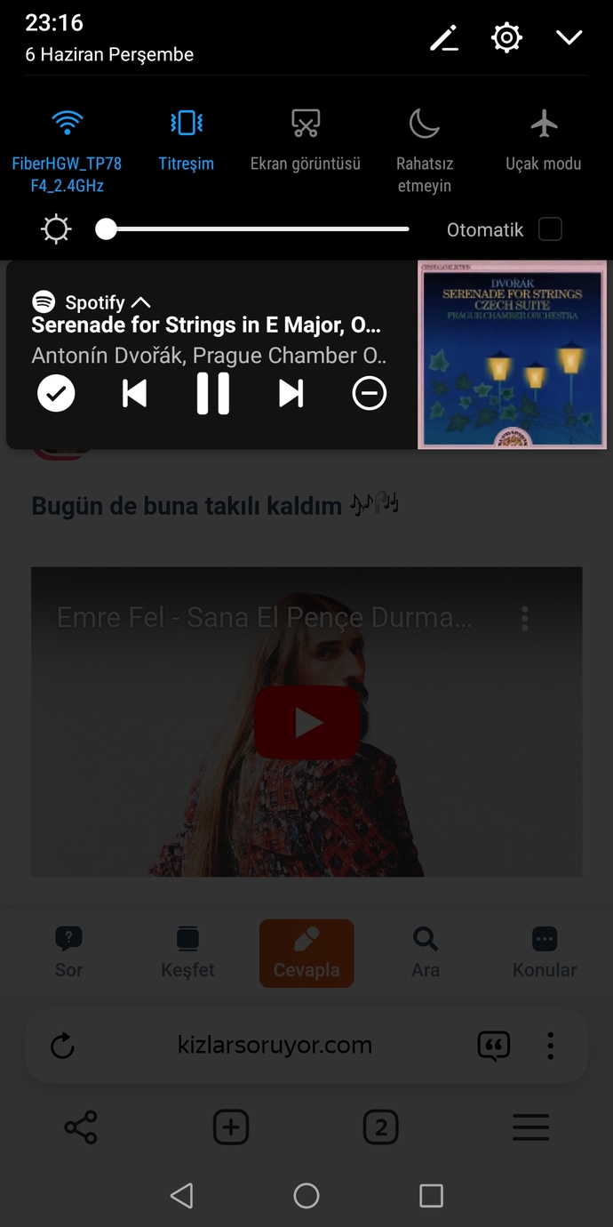 Enn sonnnn ne dinledinizzz?
