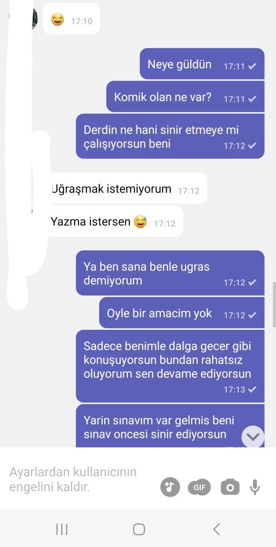 Adama saka yapayım dedim burnumdan getirdi bilerek sinav oncesi strese sokuyor aonra alinma diyor ne yapmali sinirim bozuldu?