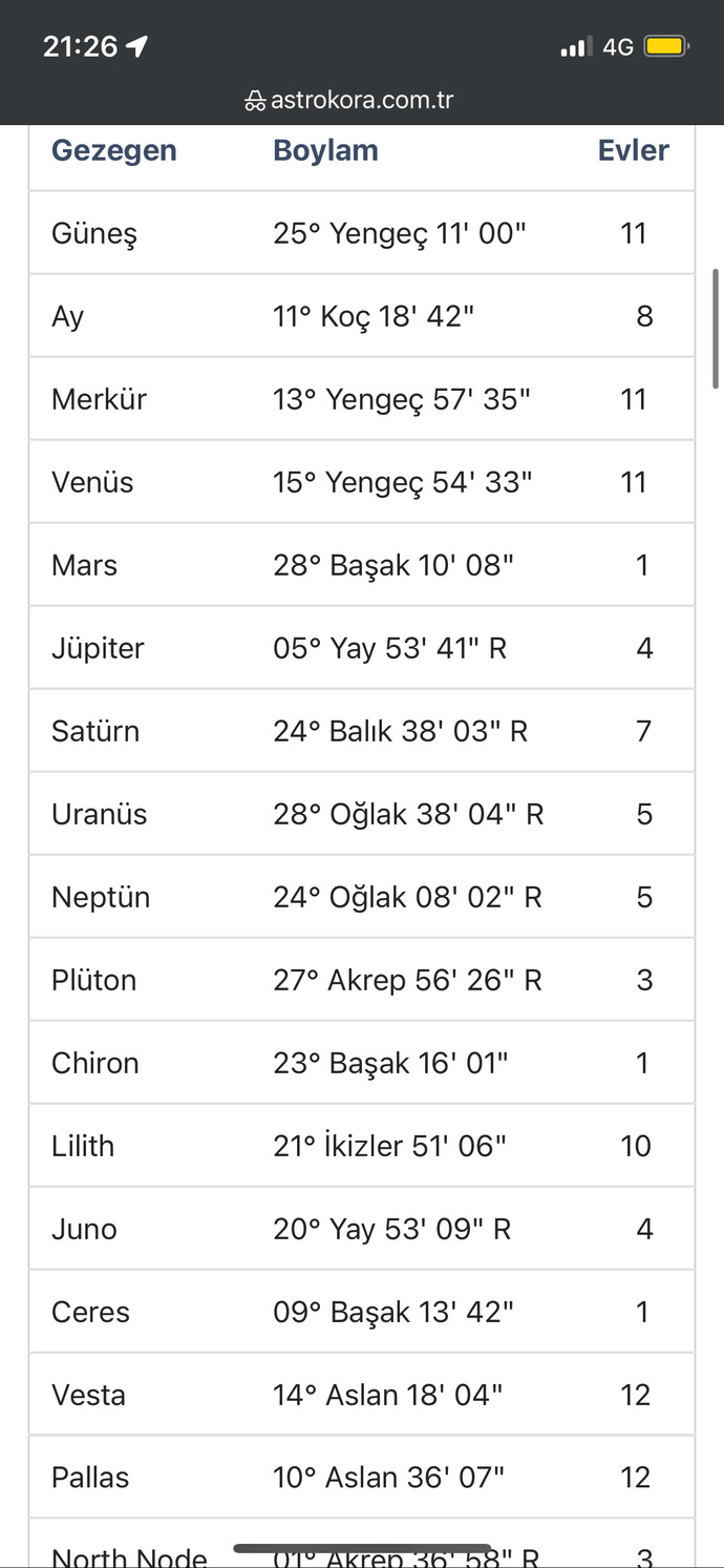 Doğum haritasından anlayan var mı, yorum yapabilir misiniz?