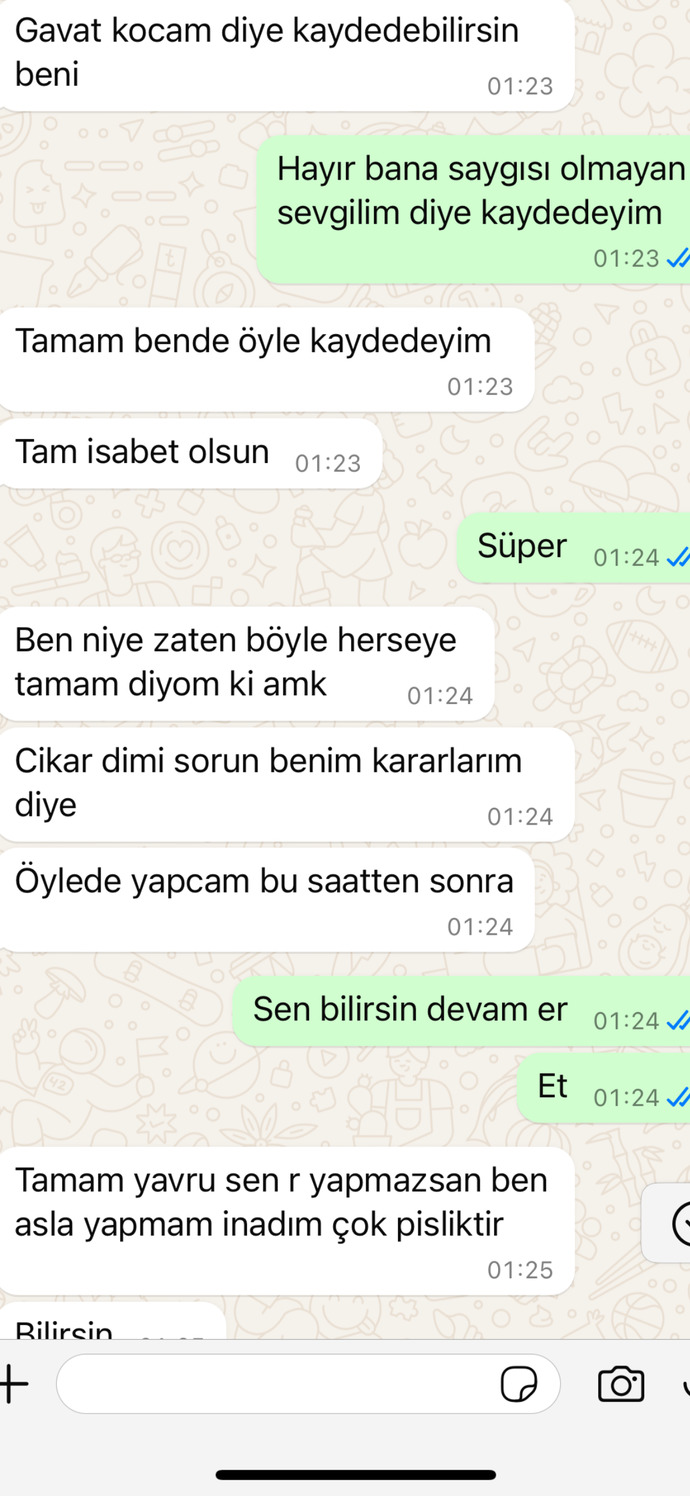 Sevgilim kıyafetime karısıyor?