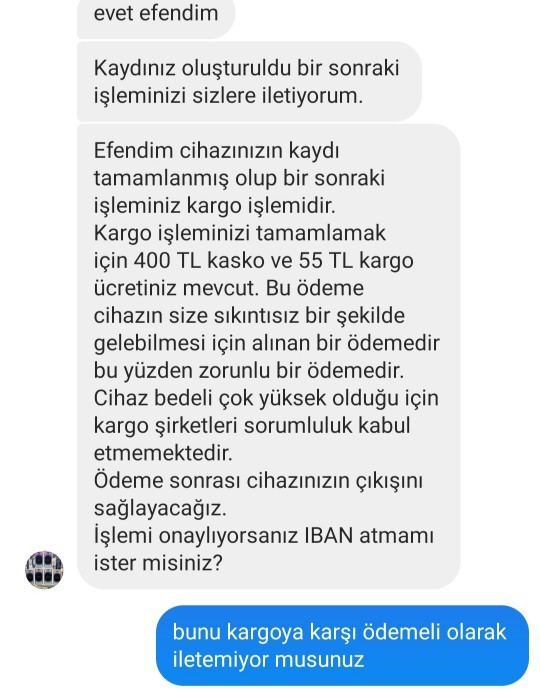 İnstagram Çekilişinden Iphone 15 kazanmışım ama kargo ücreti isteniyor napsam?