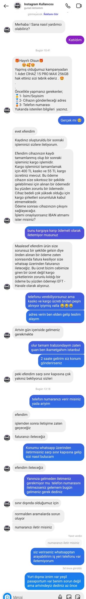 I Phone Kazandınız Denilerek Dolandırılmaya Çalışıldınız mı?