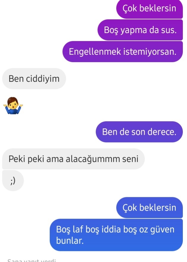 Büyük konuştuğunuzu fark ettiğinizde pişman oluyor musunuz?