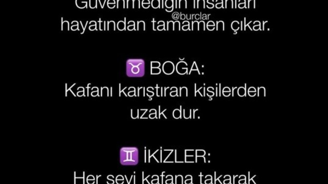 Burcunuza özel tavsiye?