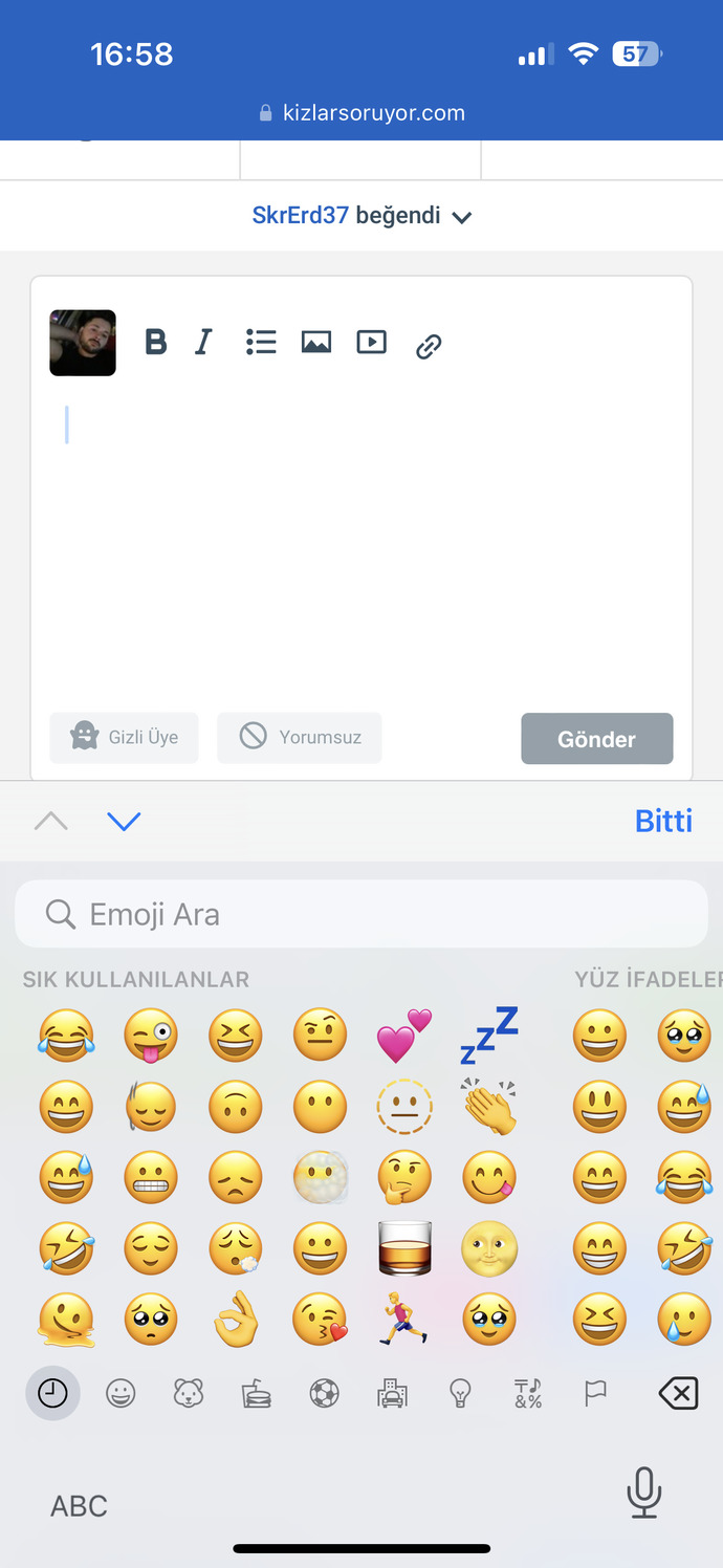 En son kullandığınız 3 emoji nedir?