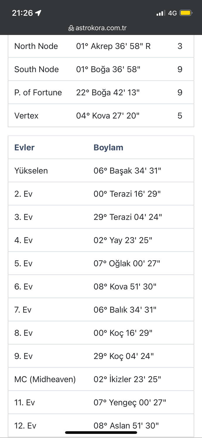 Doğum haritamı yorumlayabilen kariyer aşk?