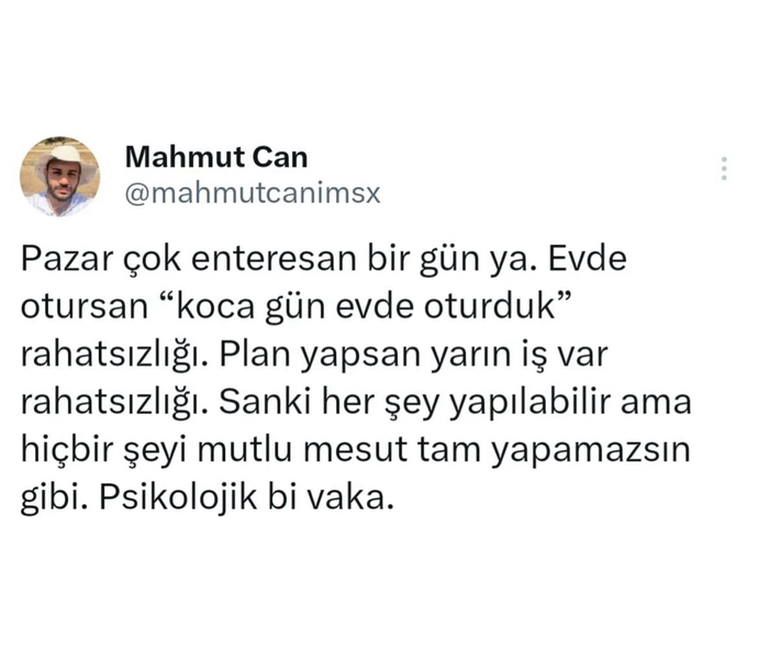 Haftanın en nefret ettiğiniz günü hangisi?