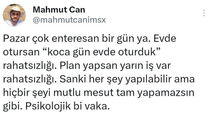 Haftanın en nefret ettiğiniz günü hangisi?