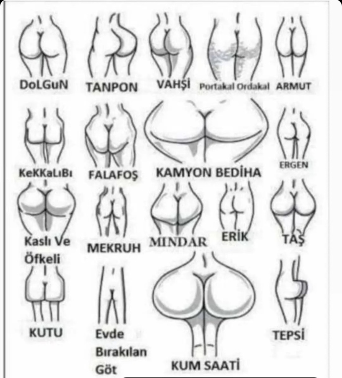 İdeal kalça tipi hangisi sizce?
