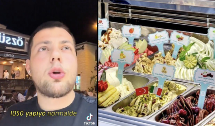 Alaçatıda 2 adet külah dondurma 1.050 TL! Dondurmaya en fazla ne kadar verirsiniz?