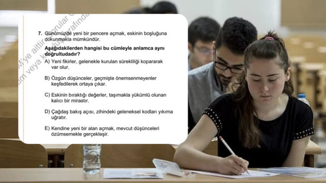YKS 2024'te doğru cevabın E şıkkı olduğunu düşünenler ve B şıkkını seçenler arasında tartışma yaşandı. Doğru cevap sence ne?