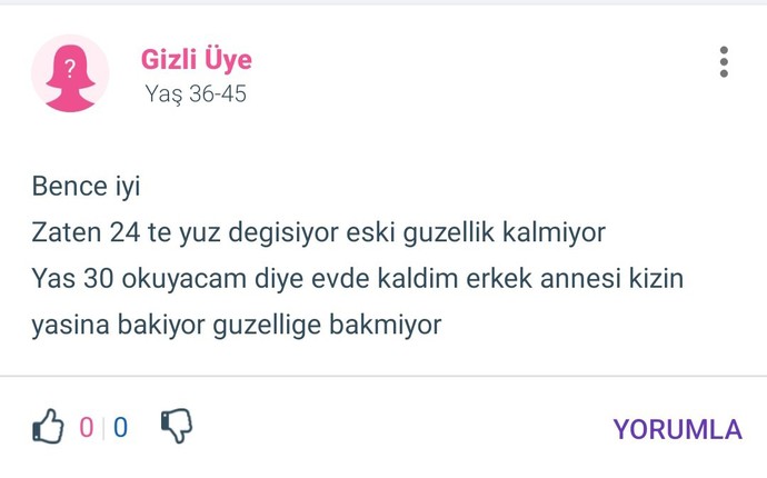 23 yaşında ilk üniversitemi okuyorum. Şöyle bir yoruma denk geldim, modum düştü. Haklı mı?