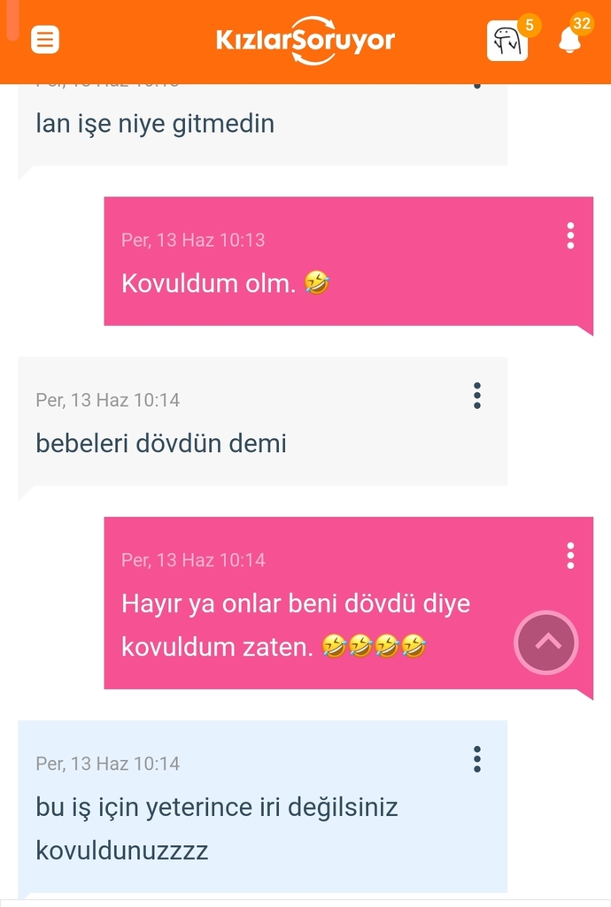 Şu an çalıştığınız işten kovulsanız sebebi ne olurdu?