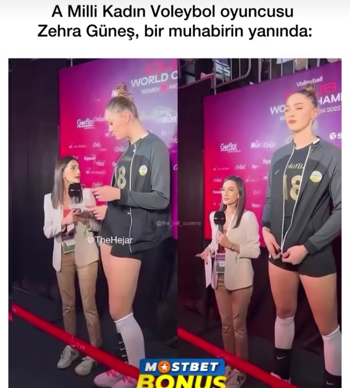 bu kız kadar uzun olsam hatta daha fazla bile olsam cidden garip gelirdi bana