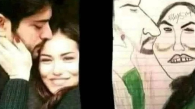 Sizleri ressam kişiliğim ile selamlıyorum, günlerdir üzerinde çalıştığım nadide çiftten bi mutlu kare, nasıl olmuş?🤭🤭?