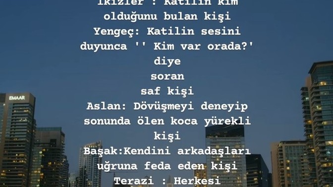 Burcun korku filminde olsaydı eğer hangi karakterdin?