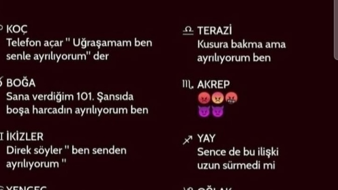 Hangi burç kadını sevgilisinden nasıl ayrılır?