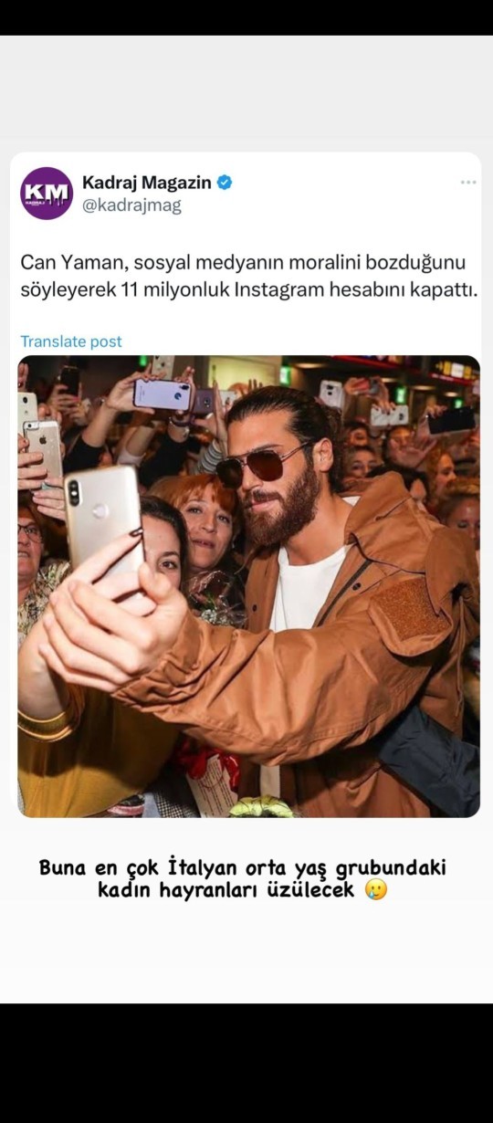 Can Yaman gibi 11 milyonluk Instagram hesabınızı kapatabilir miydiniz?