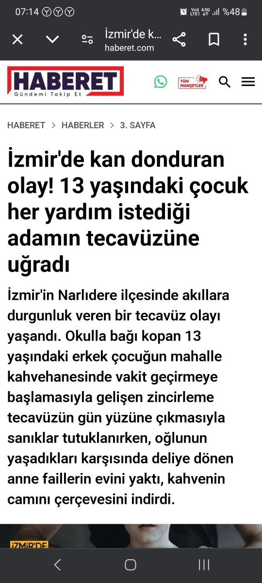 13 yaşındaki çocuk kahvede tecavuze uğradı yorumları bekliyorum?