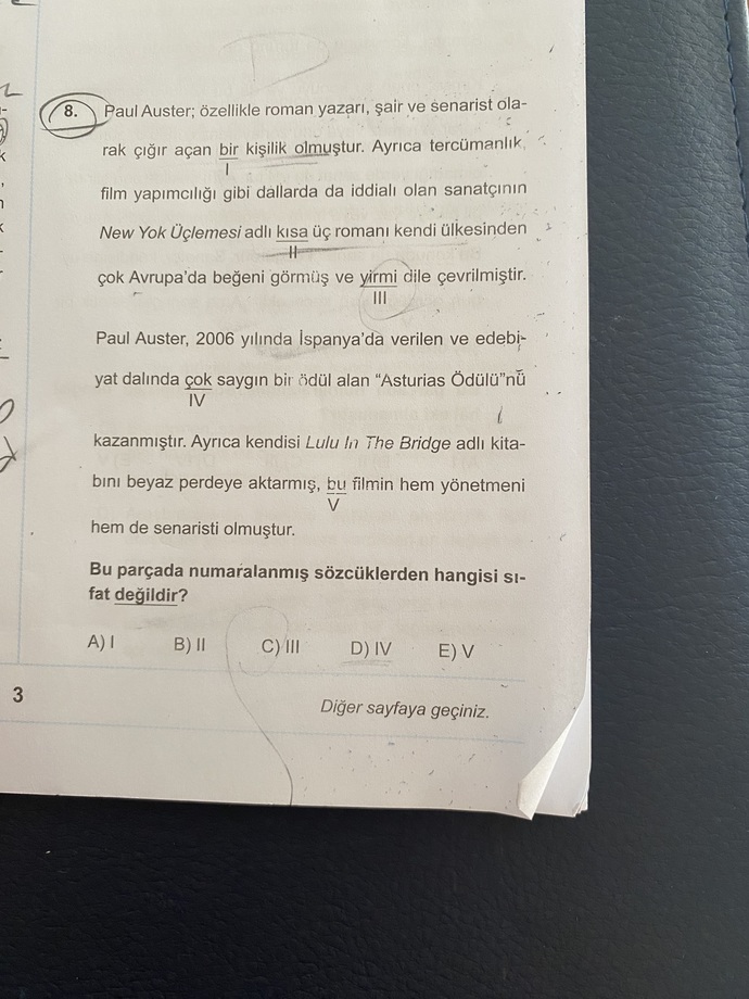 Dil bilgisi sorusu çözemiyorum. Bu soruyu çözer misiniz açıklamalı şekilde?