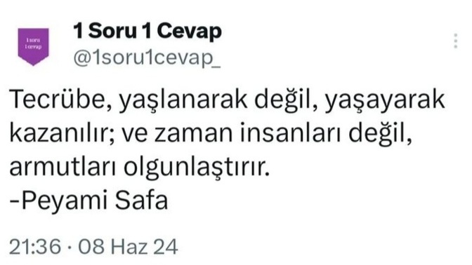 Zaman insanları olgunlaştırır mı?
