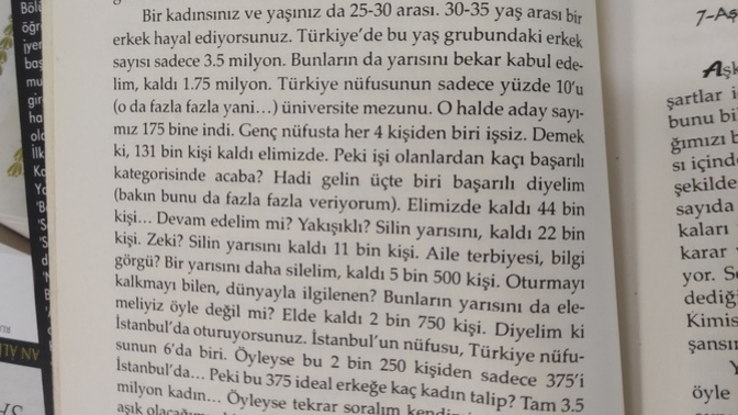 Evlenecek erkek olarak bakıldığında kızların çok şansı yok gibi mi?