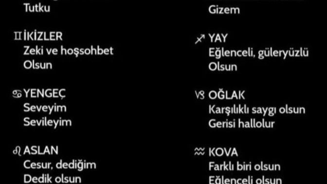 Burcunuzun karşı cinste ne aradığını biliyor musunuz?