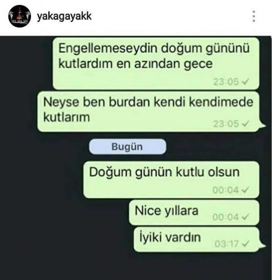 Özel zamanlarda engel listenize af çıkartıyor musunuz?