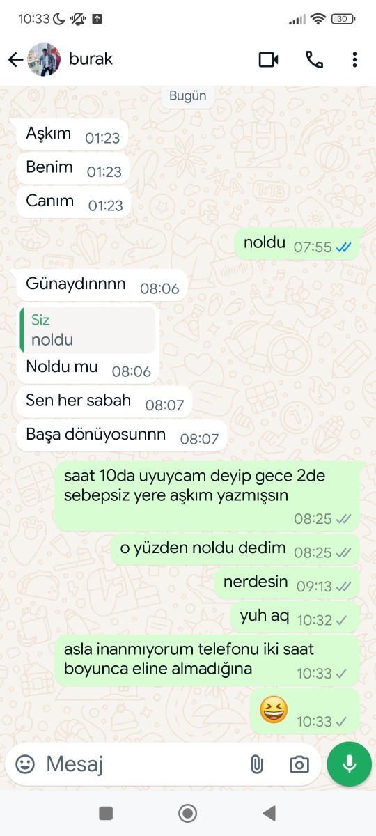 Aramızda detaydaki konuşma geçti. Sizce aldatıldım mı?