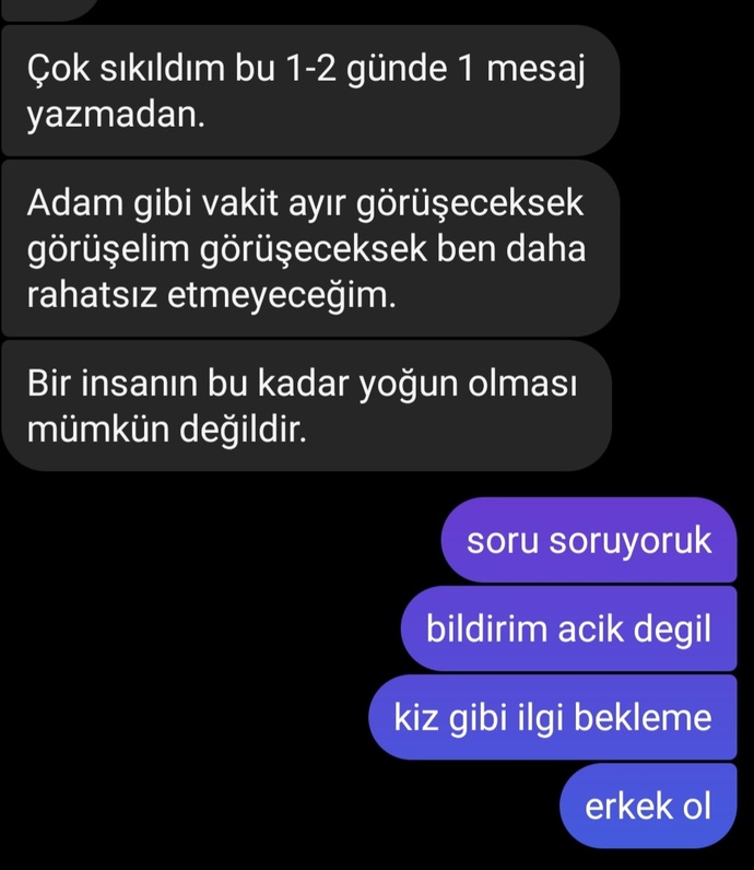 Piyasada erkek kalmamis yaziklar olsun nasil bi caga denk geldim?