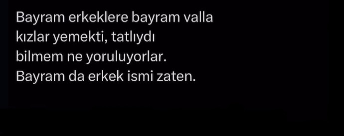 Bayram erkeğe mi güzel kadına mı?