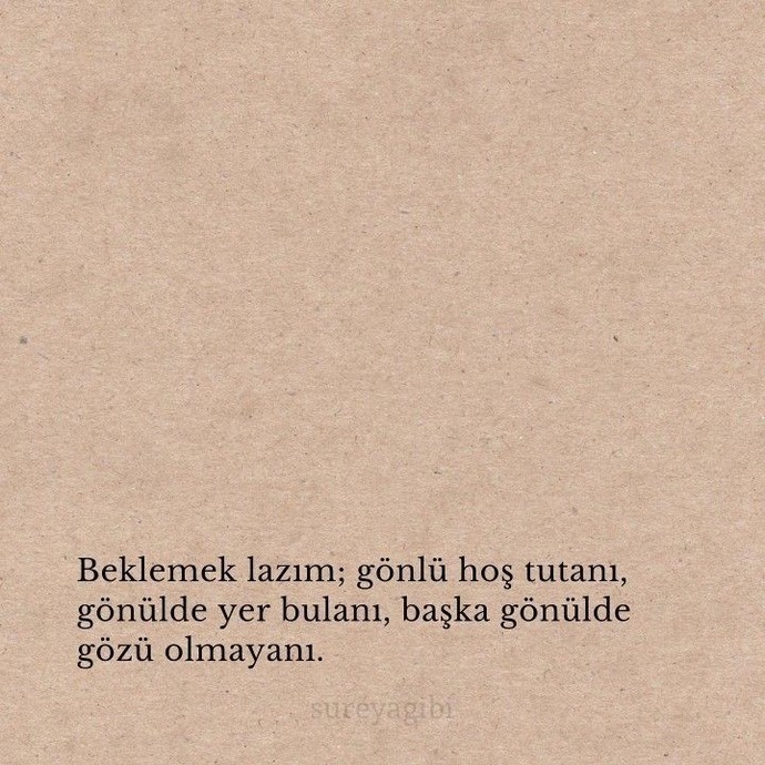 Bekle dese bekler misin?