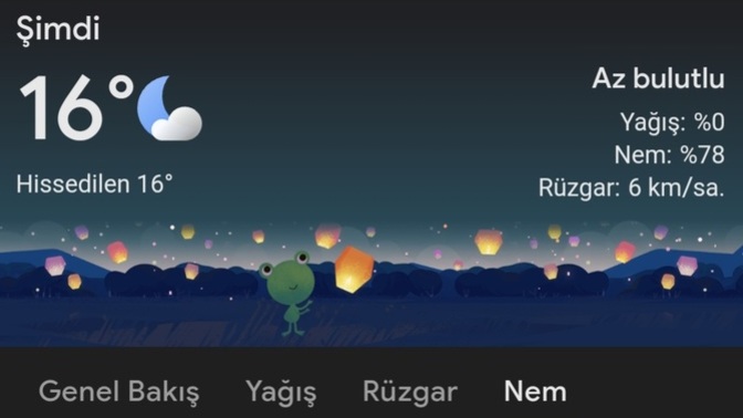Yaşadığınız şehirde nem oranı yüzde kaç?