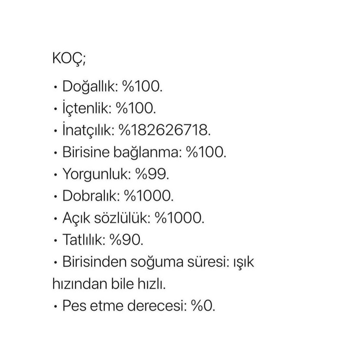 Koç burcu ile ilgili, doğru mudur bunlar?