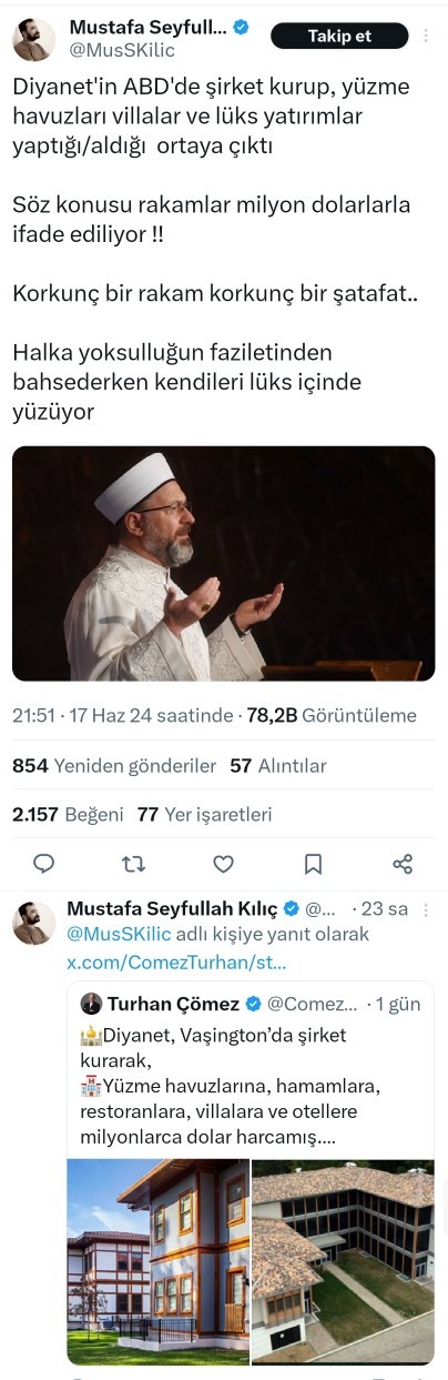 Türkiyede halk fakirlikle boğuşurken, Diyanetin ABDde şirket kurması hakkında ne düşünüyorsunuz?