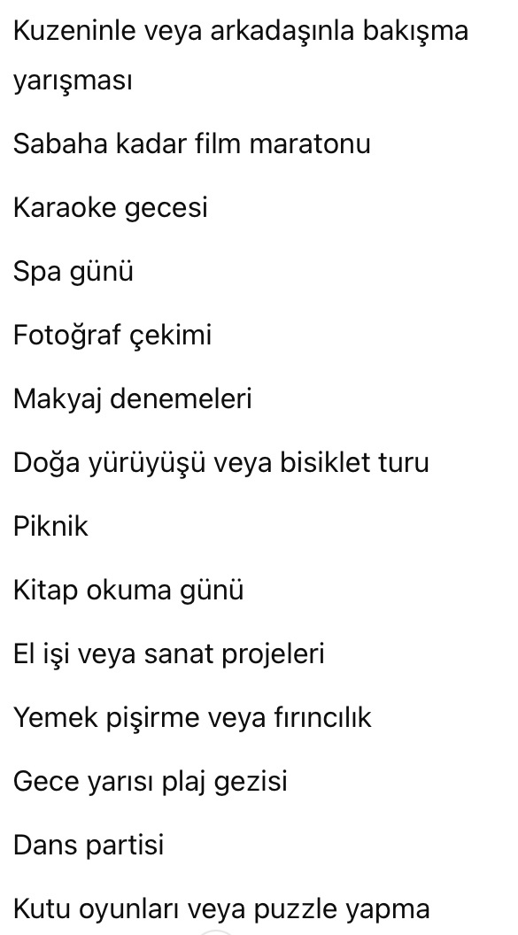 Hiç kendinize yapılacaklar listesi hazırladınız mı?
