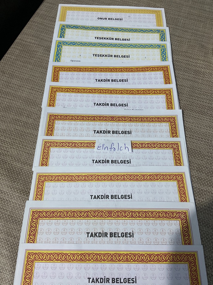Okul döneminde hiç teşekkür, takdir veya onur belgesi aldınız mı?