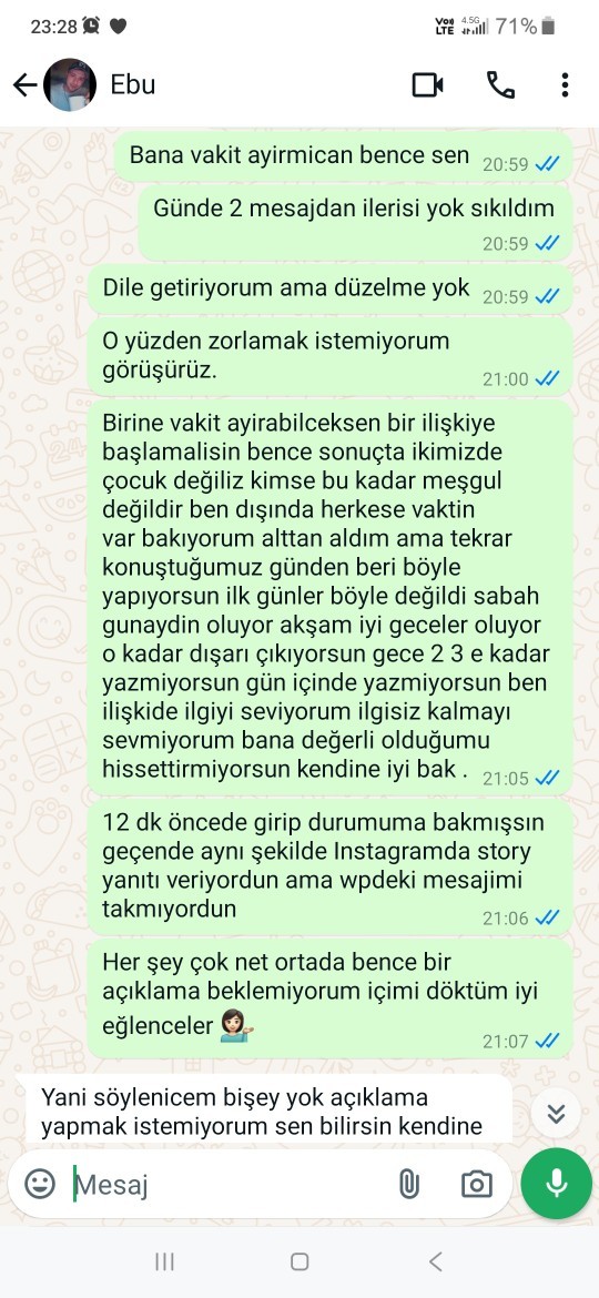 1 ay konuştuğum çocuk geç geç cevaplar veriyor neden?