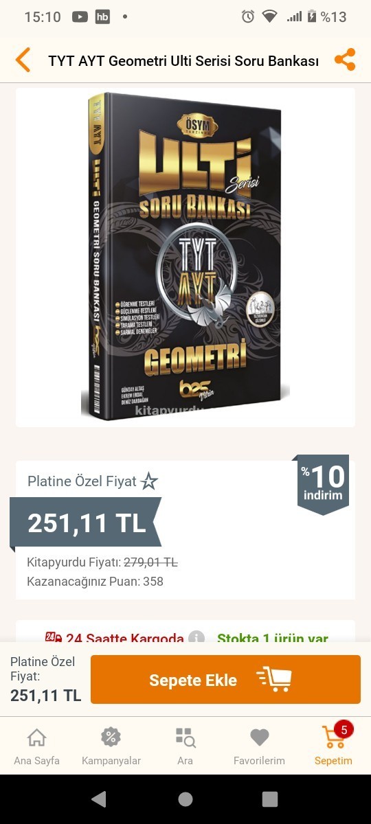 Bes yayınları ulti serisinin Tyt Ayt geometri kitabı nasıldır?