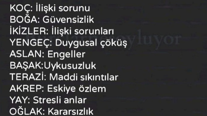 Burcunuzun bugünkü gündemi nedir?