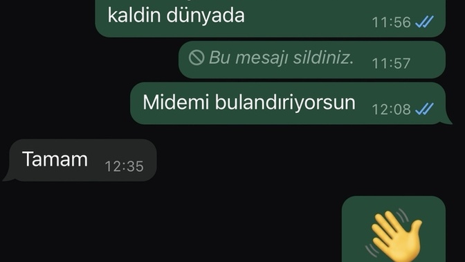 Eski sevgilimle son konışmamiz sizce artık yazmaz mi?