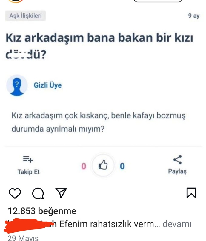 Ne paylaştığınıza dikkat edin benden söylemesi 😂? bu soruyu kim sormuş dövülen arkadaş kim? İnstaya gireyim dedim karışma çıktı?