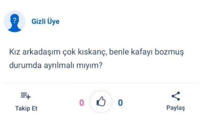 Ne paylaştığınıza dikkat edin benden söylemesi 😂? bu soruyu kim sormuş dövülen arkadaş kim? İnstaya gireyim dedim karışma çıktı?