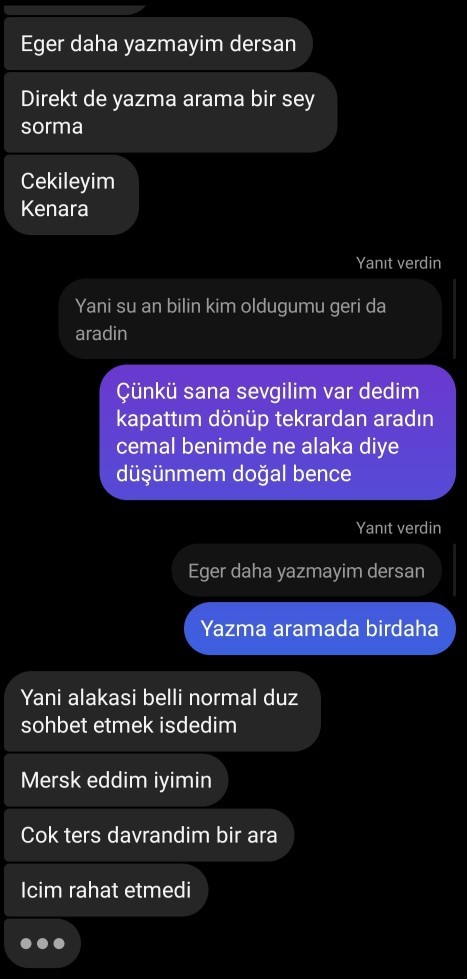 Eski sevgilim aradı mesaj attı sevgilime söyleyeyim mi lütfen yardım?